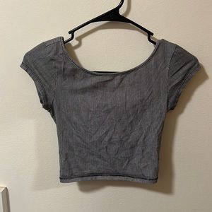 XS American Eagle Grey Crop Top